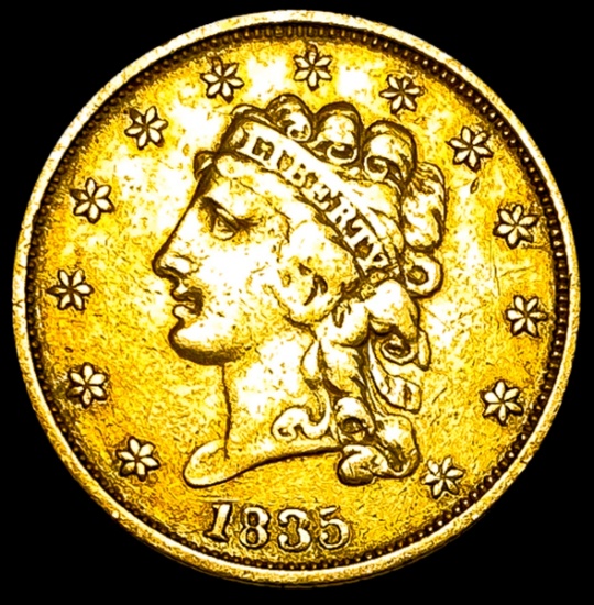 1835 $2.50 Gold Quarter Eagle NEARLY UNCIRCULATED