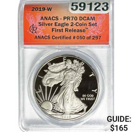 2019-W Silver Eagle ANACS PR70 DCAM