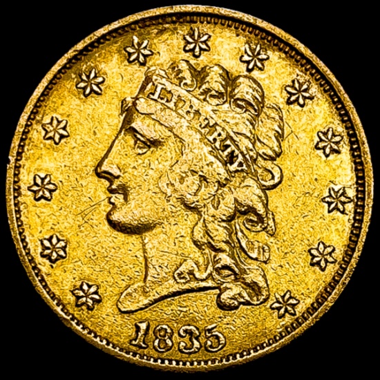 1835 $2.50 Gold Quarter Eagle LIGHTLY CIRCULATED