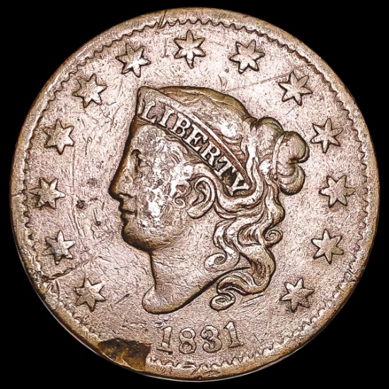 1831 Coronet Head Large Cent NEARLY UNCIRCULATED