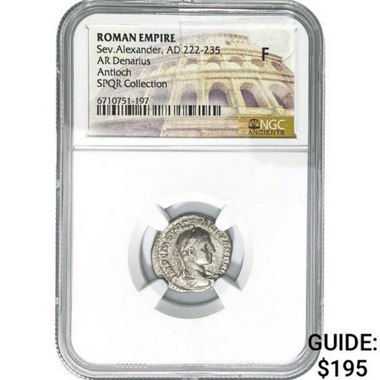 Roman Sev. Alexander, AD 222-235 Silver Denarius
