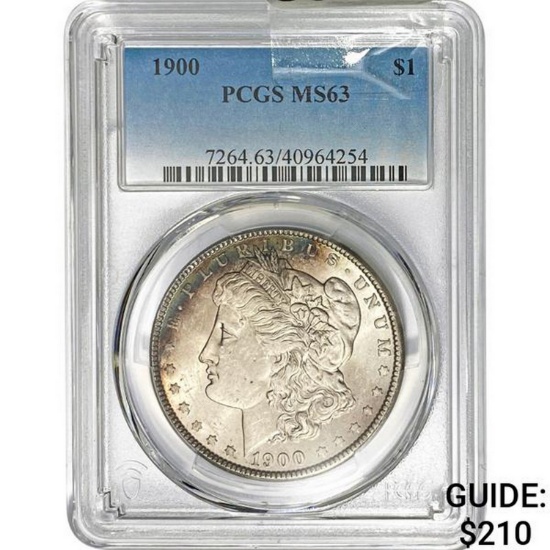 1900 Morgan Silver Dollar PCGS MS63