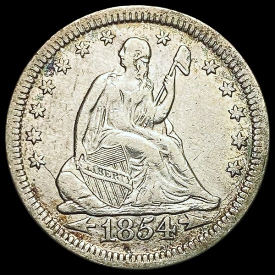 1854 Arrows Seated Liberty Quarter CLOSELY UNCIRCULATED