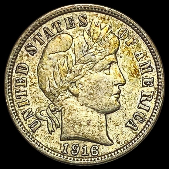 1916 Barber Dime CHOICE AU