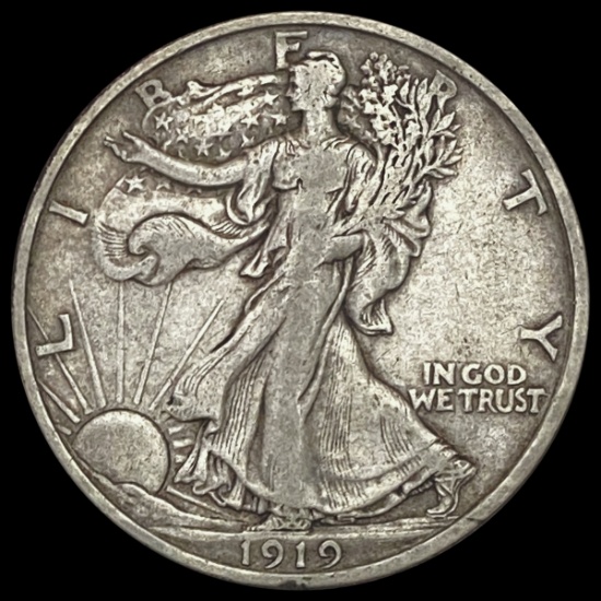 1919-D Walking Liberty Half Dollar LIGHTLY CIRCULATED