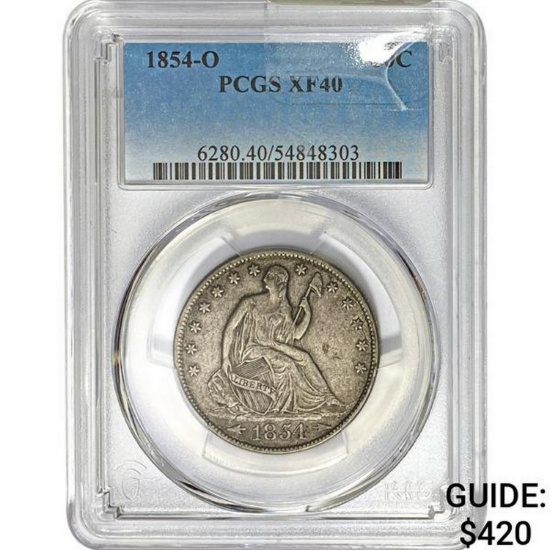 1854-O Seated Liberty Half Dollar PCGS X