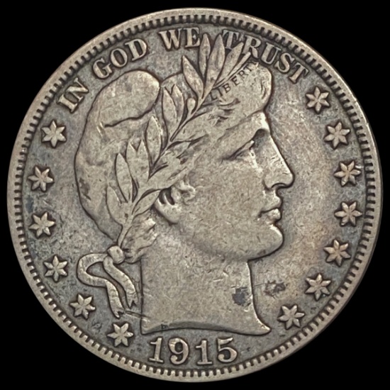 1915-S Barber Half Dollar LIGHTLY CIRCULATED