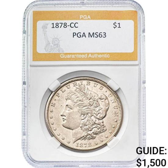 1878-CC Morgan Dollar PGA MS63