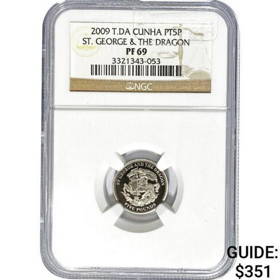 2009 Tristan da Cunha 5 Pounds NGC PF69