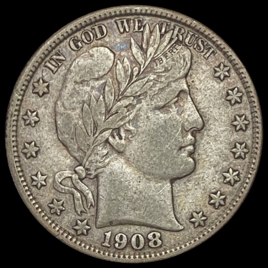 1908-D Barber Half Dollar NEARLY UNCIRCULATED