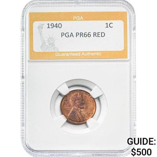 1940 1C PGA PR66 RED