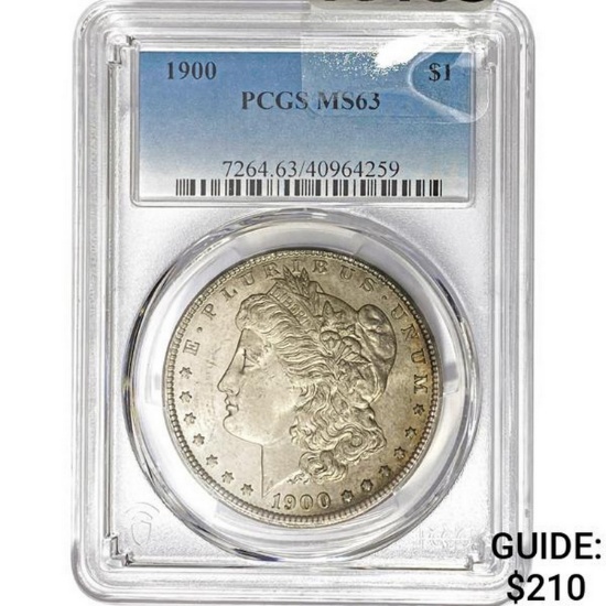 1900 Morgan Silver Dollar PCGS MS63