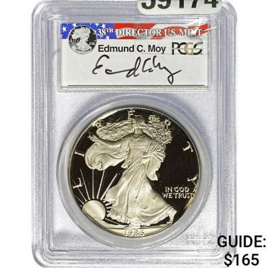 1986-S American Silver Eagle PCGS PR69DC