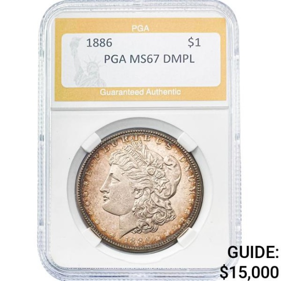 1886 Morgan Silver Dollar PGA MS67 DMPL