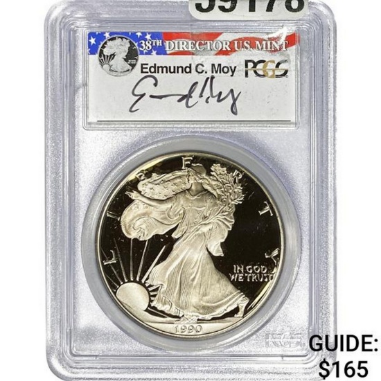 1990 Silver Eagle PCGS PR69DCAM
