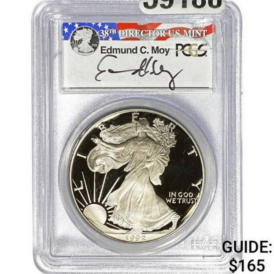 1992-S Silver Eagle PCGS PR69DCAM