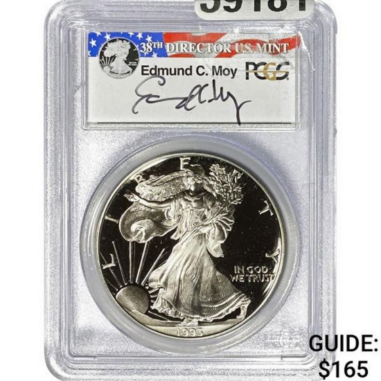 1993 $1 Silver Eagle PCGS PR69DCAM