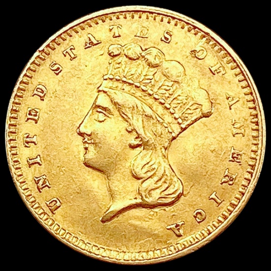 1857 Rare Gold Dollar CHOICE AU