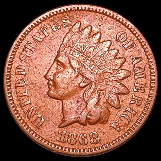 1868 Indian Head Cent ABOUT UNCIRCULATED