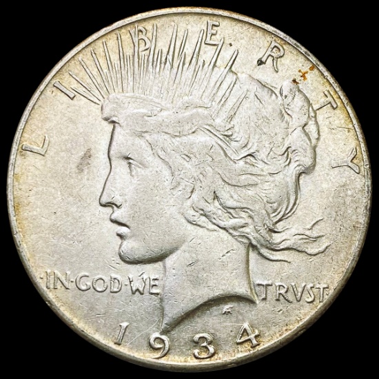 1934-S Silver Peace Dollar NEARLY UNCIRCULATED