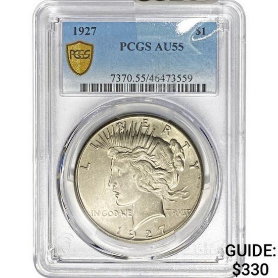 1927 Peace Dollar PCGS AU55