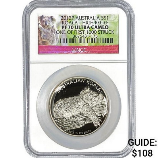 2012-P Australia $1 Koala NGC PF70 UC