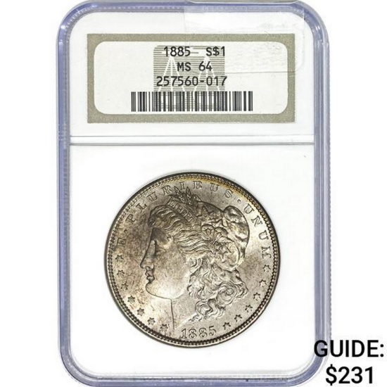 1885 Morgan Silver Dollar MS64