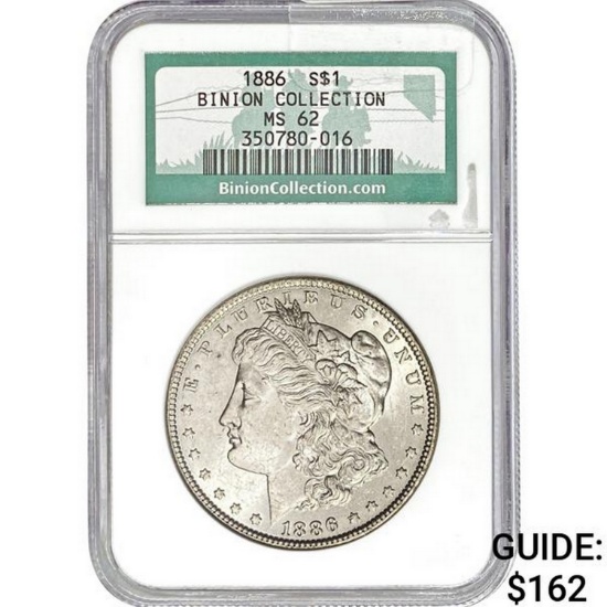 1886 Morgan Silver Dollar MS62