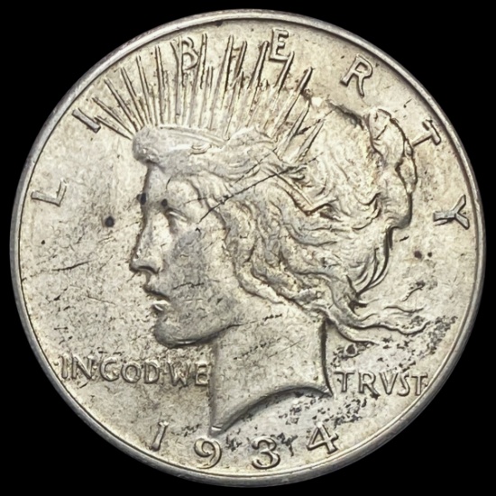 1934-S Silver Peace Dollar CLOSELY UNCIRCULATED