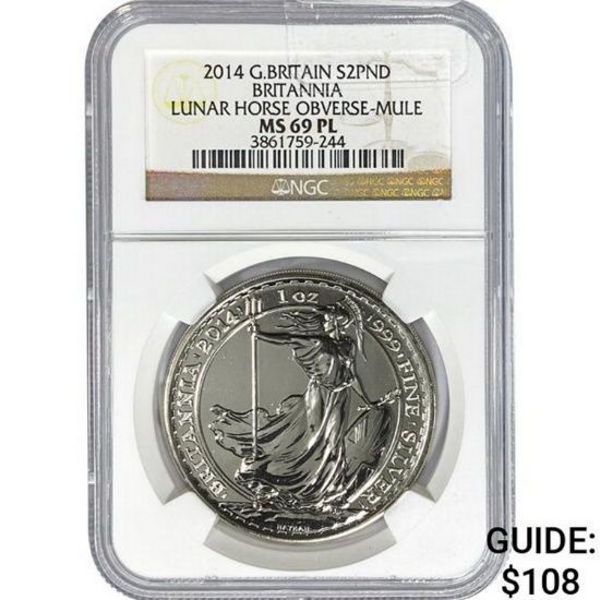 2014 G.Britain S2PND Britannia NGC MS69