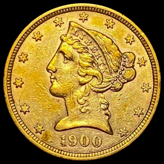 1900 Liberty Head Half Eagle $5 CHOICE AU