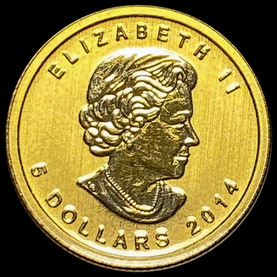 2014 Canada 1/10 oz Gold Maple Leaf SUPERB GEM BU
