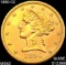 1890-CC $5 Gold Half Eagle UNCIRCULATED
