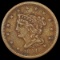 1851 Braided Hair Half Cent NEARLY UNCIRCULATED