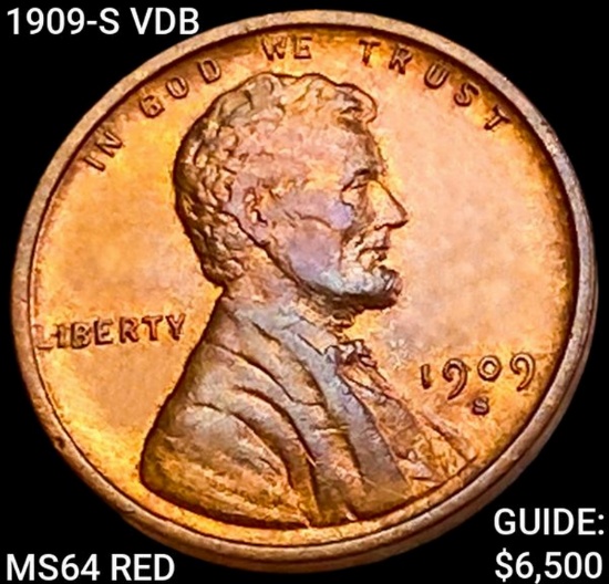1909-S VDB Wheat Cent CHOICE BU RD