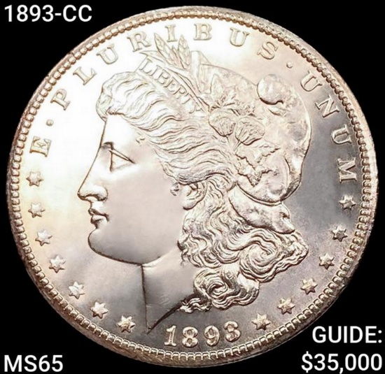 1893-CC Morgan Silver Dollar GEM BU