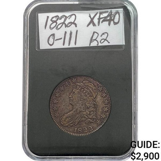 1822 Capped Bust Half Dollar GSA XF40