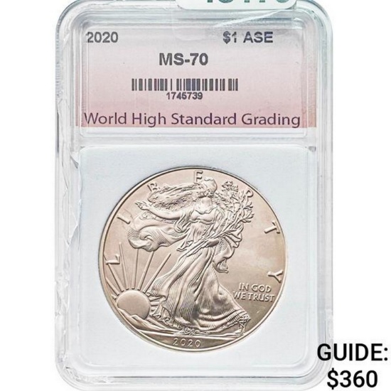 2020 $1 American Silver Eagle WHSG MS-70