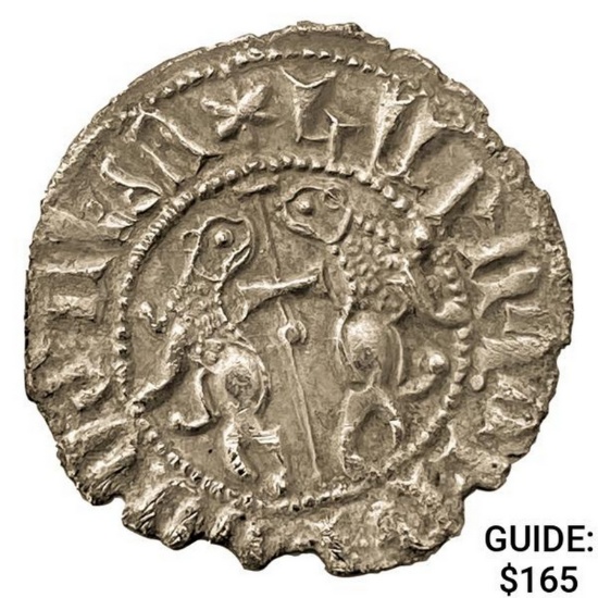 1198-1219 Armenia Crusades Silver Tram Levon I UNCIRCULATED
