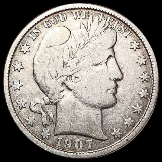 1907-O Barber Half Dollar NICELY CIRCULATED