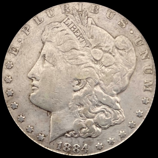 1884-CC Silver Morgan Dollar LIGHTLY CIRCULATED