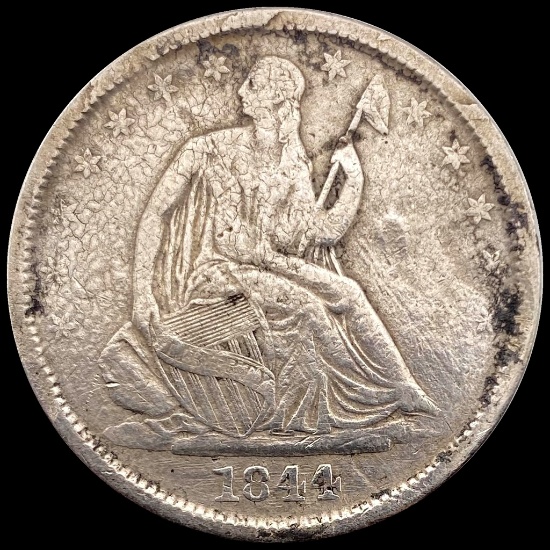 1844-O Silver Half Dollar (Seated Liberty) LIGHTLY CIRCULATED