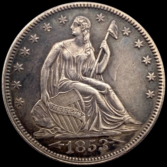 1853 Arrows Seated Liberty Half Dollar UNCIRCULATED