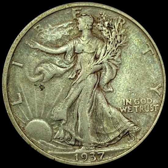 1937-S Silver Walking Liberty Half Dollar NEARLY UNCIRCULATED