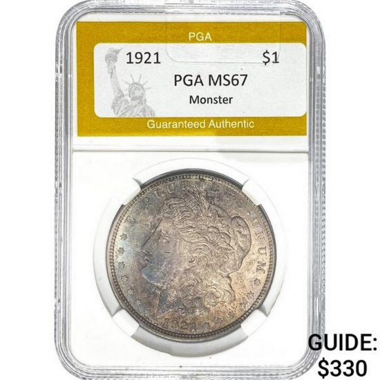 1921 Morgan Silver Dollar PGA MS67