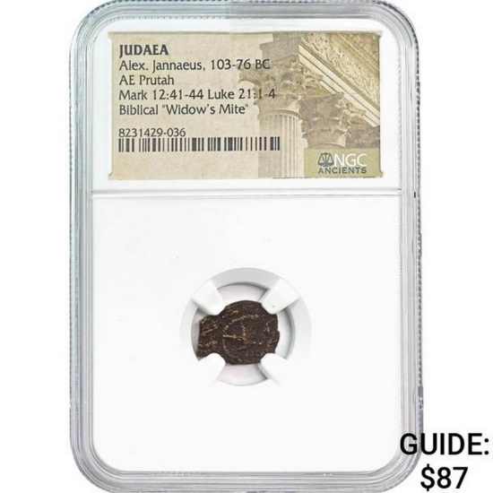 Judaea Alex. Jannaeus, 103-76 BC "Widow's Mite"