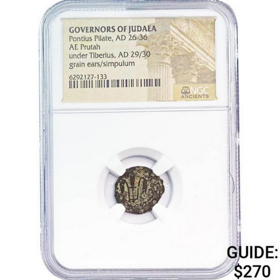 Judaea Pontius Pilate, AD 26-36 Bronze Prutah