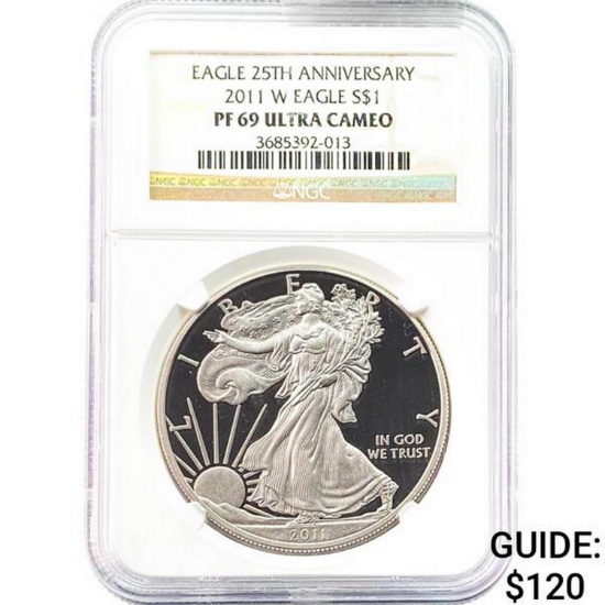 2011-W Eagle S$1 NGC PF69 Ultra Cameo