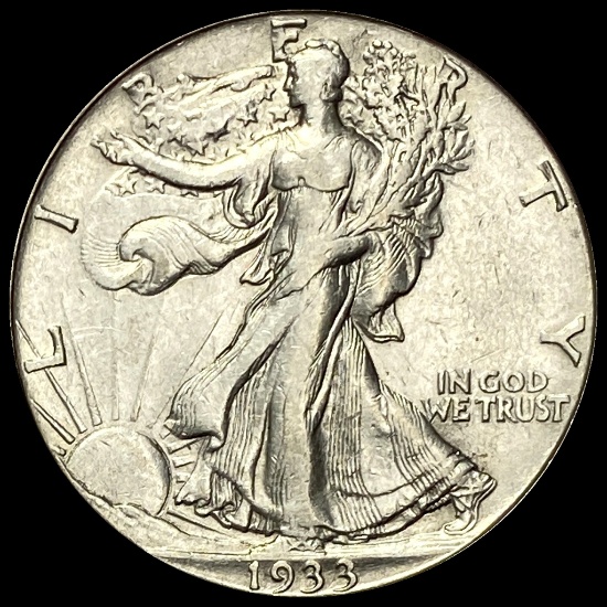 1933-S Silver Walking Liberty Half Dollar CLOSELY UNCIRCULATED