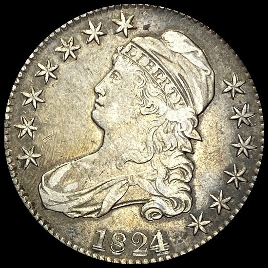 1824 Capped Bust Half Dollar CLOSELY UNCIRCULATED